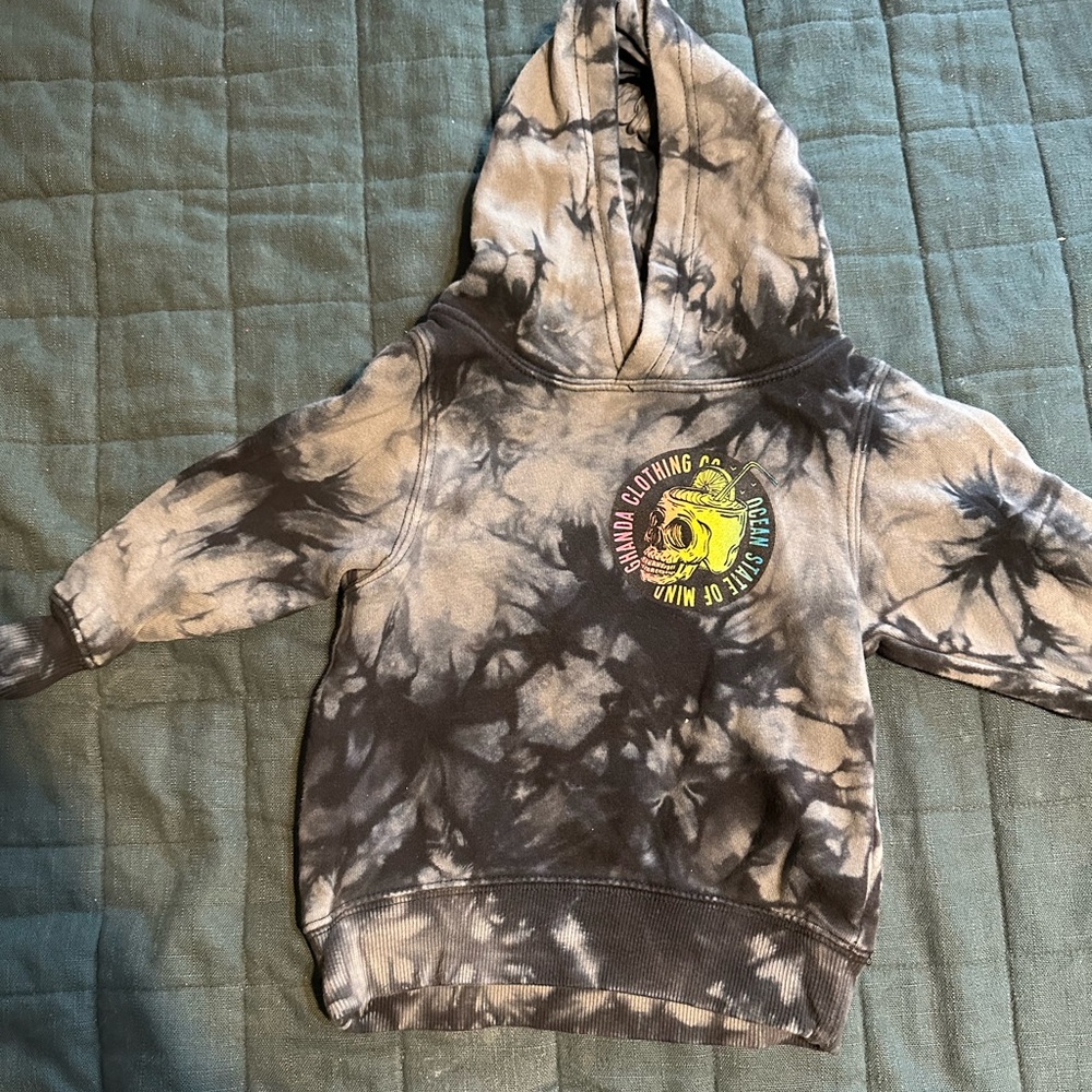 Tie dye ghanda hoodie little boys